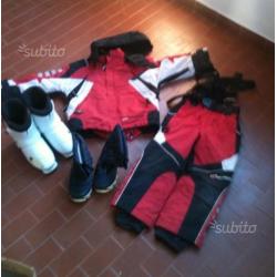 Abbigliamento completo da sci per bambino 6-8 anni