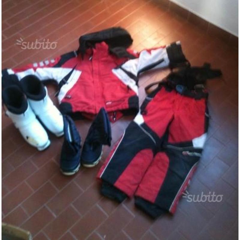 Abbigliamento completo da sci per bambino 6-8 anni