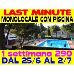 Mare Bibbona monolocale 4 posti 25/6--2/7 a 290