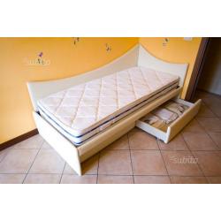 Letto singolo in ecopelle