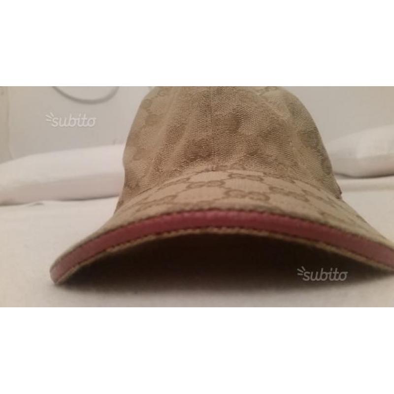 Cappellino Gucci Originale Bande rosa e fucsia