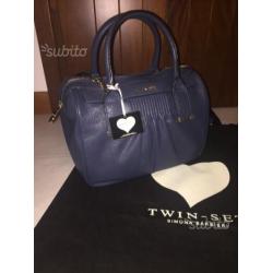 Borsa Twin Set, blu, nuova