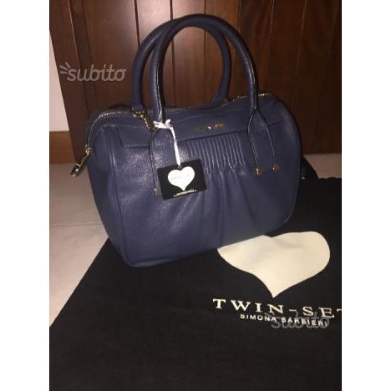 Borsa Twin Set, blu, nuova