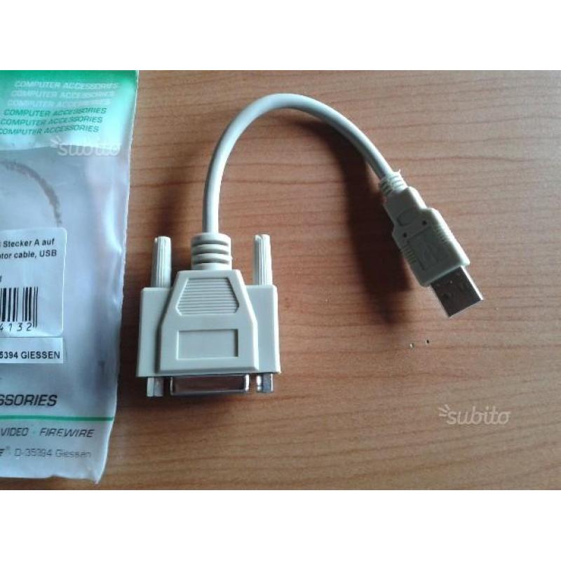 Adattatore Porta seriale Pc 15 Pin - USB nuovo