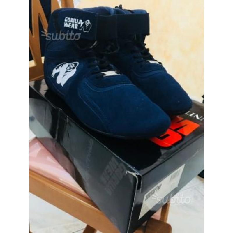 Scarpe Gorilla Wear blu navy bodybuilding taglia45